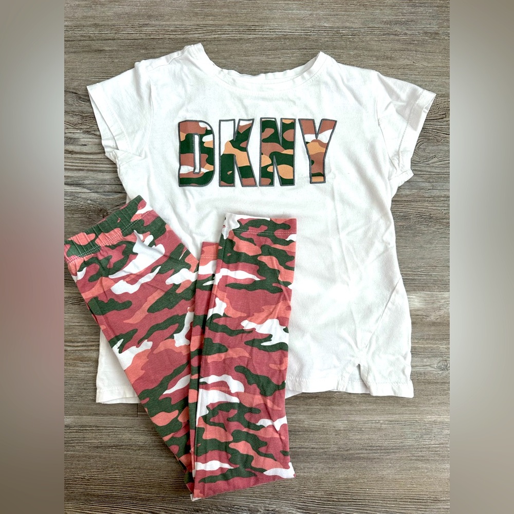 DKNY Girls 6x matching set. T-shirt and leggings
